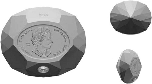 カナダ - 2023年「フォーエバーマーク（c）ブラックレーベル オーバルダイヤモンド」ダイヤモンド型50ドル硬貨｜WORLD RESOURCE【KING店】