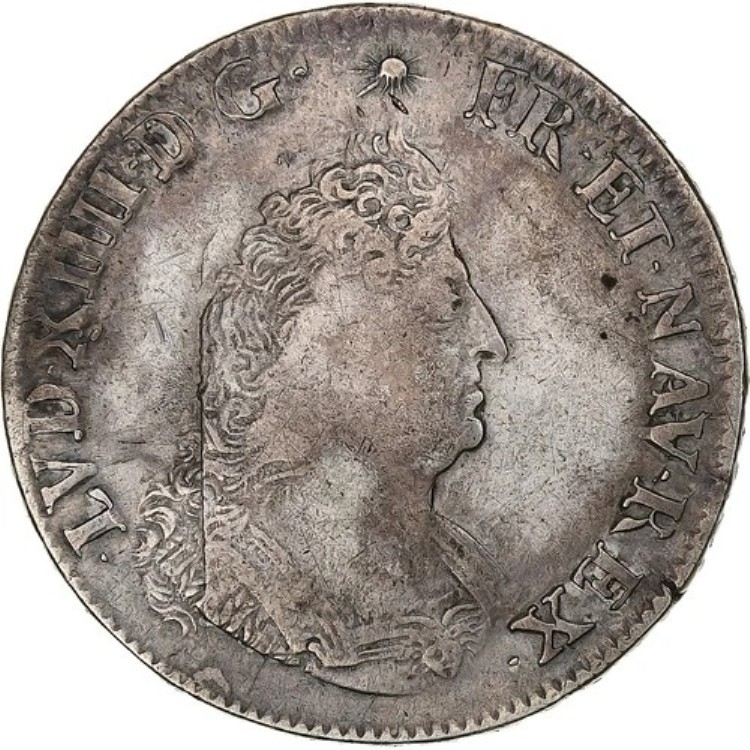 [#1285133] フランス、ルイ 14 世、1/2 エキュ ド フランドル オ パルム??、1693 年、リール、改革