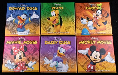 ディズニー ミッキー＆フレンズ 6枚セット 1オンス シルバー コンプリートセット ニュージーランド造幣局 2014年｜WORLD RESOURCE【KING店】