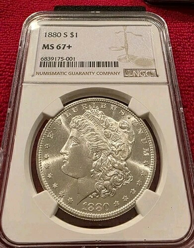 1880-S モルガン・ダラー S$1 NGC MS67+|WORLD RESOURCE【KING店】