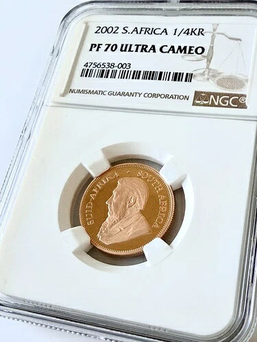 南アフリカ - クルーガーランド - 2002年 - 1/4オンス ゴールドプルーフ - NGC PF70 UCAM-