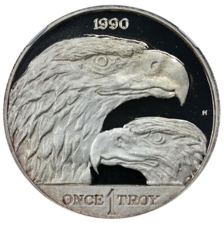 ブルキナファソ 銀貨 1オンス 1990 NGC PF68 UC メダル発行「イーグル」 Mtg.300 希少!|WORLD RESOURCE【KING店】