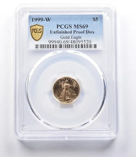 MS69 1999-W 5ドル アメリカンゴールドイーグル 未完成プルーフダイス PCGS *3046
