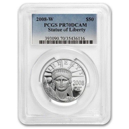 1/2オンス プルーフ アメリカン プラチナ イーグル PR-70 PCGS (ランダム年)