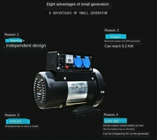 220V高出力小型発電機3KW 5KW 8KW発電機周波数50HZ