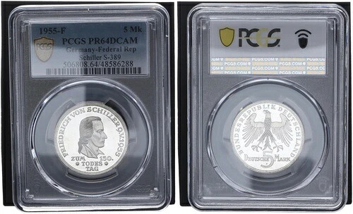 BRD 5 マーク 1955 シラー J.389 PR64DCAM 112437｜WORLD RESOURCE【KING店】