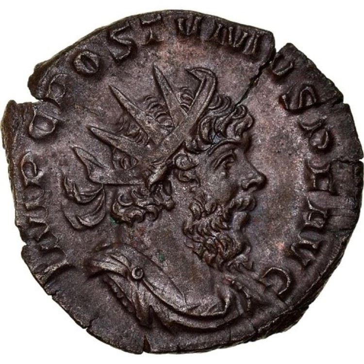 [#970406] Postumus、Antoninianus、268、Colonia Agrippinensis、ビロン、オーストラリア、RIC:31