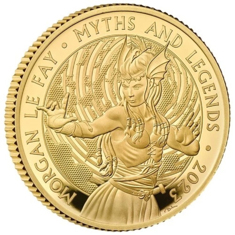 2023年 1/4オンス プルーフ 英国金貨 モルガン・ル・フェイ (箱、CoA付き)