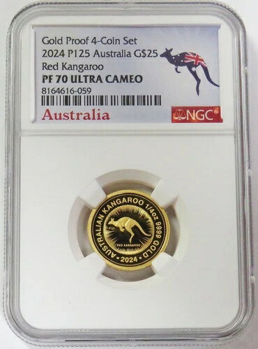 2024年 ゴールド 199 オーストラリア 25ドル レッドカンガルー NGC PF 70 ウルトラカメオ