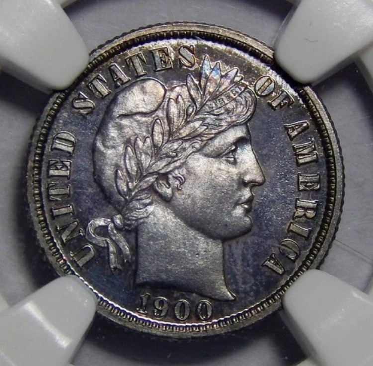 1900 NGC PR65 バーバーダイム