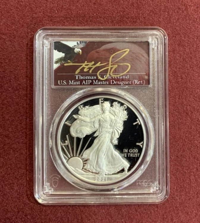 2021-W ASE PCGS PR70 タイプ1 FDOI お祝いセット T. クリーブランド アングリーイーグル