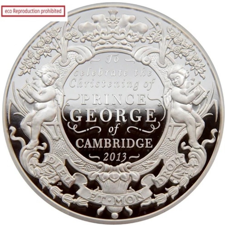 2013年 エリザベス2世 10ポンド5オンス 銀貨 NGC PF 69 ウルトラカメオ プリンスジョージ
