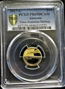2017-C オーストラリア トランスオーストラリア鉄道 10ドル金貨 PCGS PR69DCAM * レア POP 3/1｜WORLD RESOURCE【KING店】