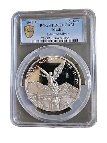 1996年 リベルタッド プルーフ 5オンス PCGS PF68 1200枚 希少