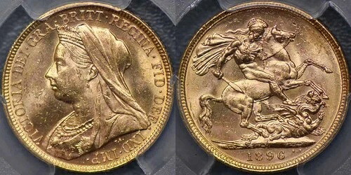 オーストラリア 1896年 メルボルン ソブリン - PCGS MS63｜WORLD RESOURCE【KING店】