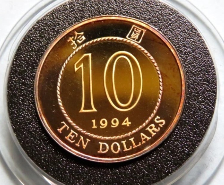香港。1994年10ドル金貨 - バウヒニアの花。オリジナルケース入りプルーフ。0.3826オンス AGW|WORLD RESOURCE【KING店】