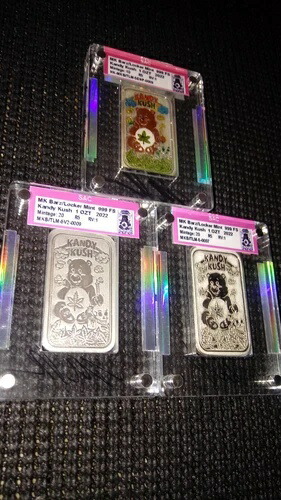 サイン入り MK Barz & Locker ミント キャンディ クッシュ プルーフ アンティーク調 カラーバー 3本セット