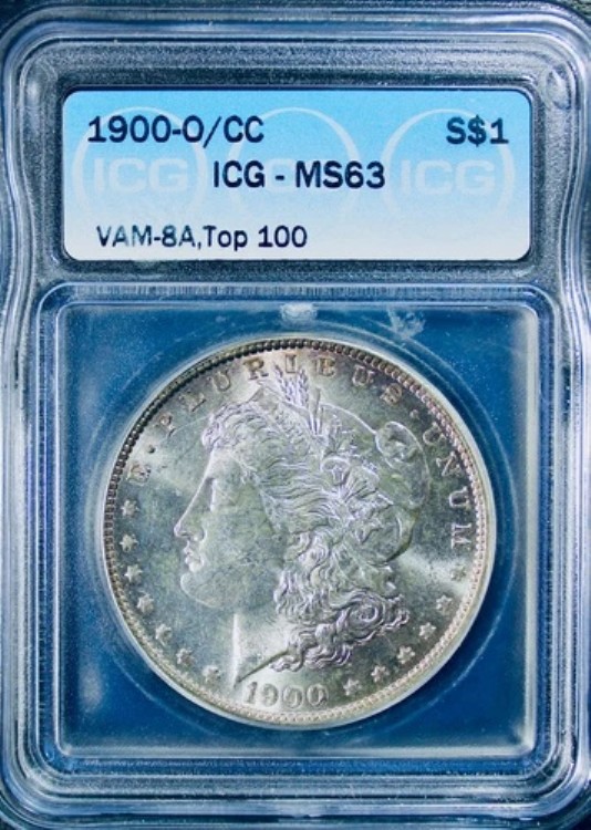 1900-O/CC モルガン銀貨 - ICG MS-63 -ミントステート63
