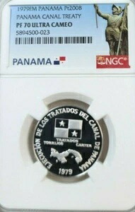 1979 パナマ プラチナ 200 バルボア Pt200B カナル トリート NGC PF 70 ウルトラ カメオ