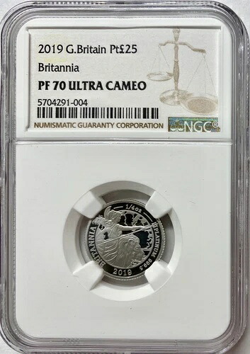 2019年 イギリス 1/4オンス プラチナ ブリタニア NGC PF-70 UCAM