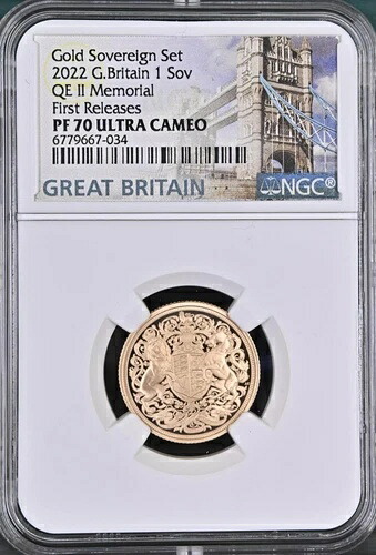 英国 - グレートブリテン、ゴールド 1 ソブリン 2022 - NGC PF 70 UC トップポップ、RARE5