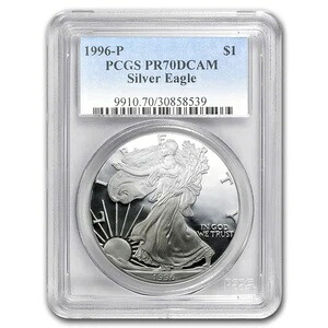 1996-P プルーフ アメリカン シルバー イーグル PR-70 PCGS