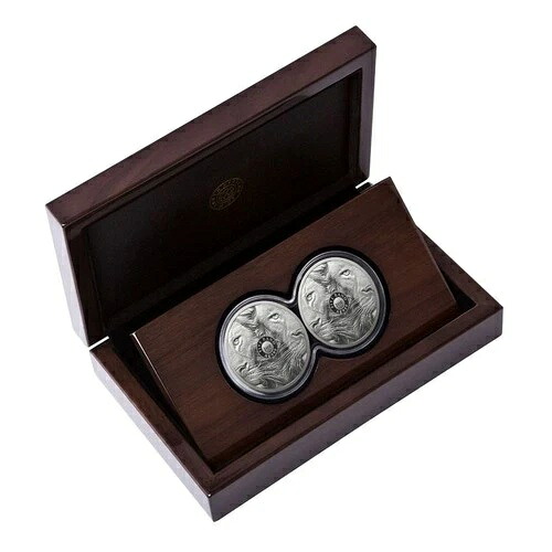 2022 SA Mint 1 オンス シルバー 10 ランド 南アフリカ Big 5 II ダブル ライオン プルーフ コイン...｜WORLD RESOURCE【KING店】