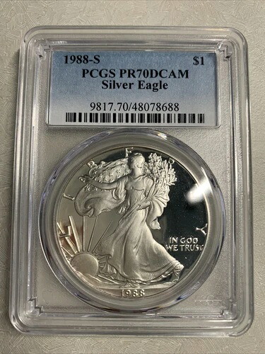 1988年 南米 シルバーイーグル PCGS PR70DCAM