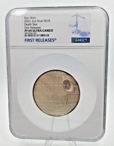 3オンス銀貨 2022年 ニウエ スターウォーズ デススター コンプリート NGC PF 69 UCAM FR POP 1｜WORLD RESOURCE【KING店】