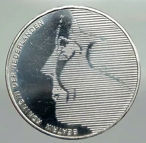 1984年 オランダ ベアトリクス女王 モダン ウィリアム・オレンジ PRF シルバー 50 G コイン i92216