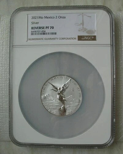メキシコ 2021 2オンス 2ONZA リベルタッド シルバー リバース プルーフコイン NGC PF70