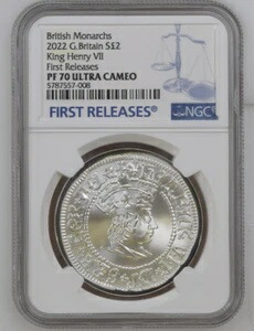 英国君主ヘンリー7世 2022年 1オンス シルバー プルーフ NGC PF70UC FR ボックス＆コート
