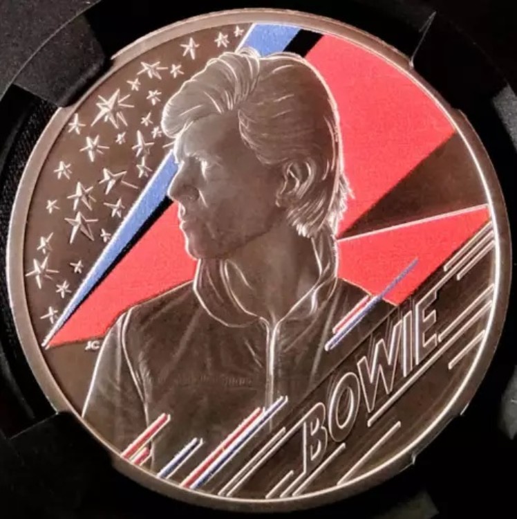 2020年 G.Britain S?2 デヴィッド・ボウイ ファーリリース 1オンス シルバー PF70 ウルトラカメオ｜WORLD RESOURCE【KING店】