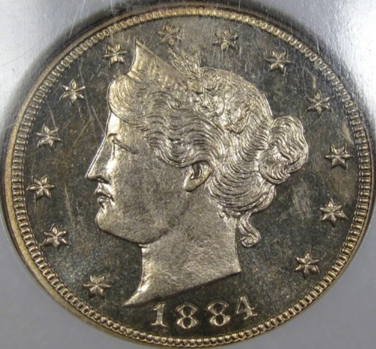 1884 リバティ ニッケル プルーフ NGC PF-64 (カメオ)...素晴らしいカメオ プルーフ、とても素晴らしいです!