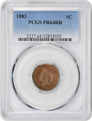 1883年インディアンセントPR64RB PCGS
