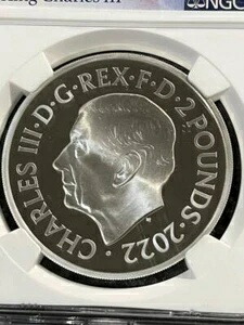 2022年 英国女王エリザベス2世記念 チャールズ3世 1オンス シルバー プルーフ PF70 FR