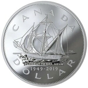 2019年 1ドル ニューファンドランド島カナダ加盟70周年記念 - 純銀貨