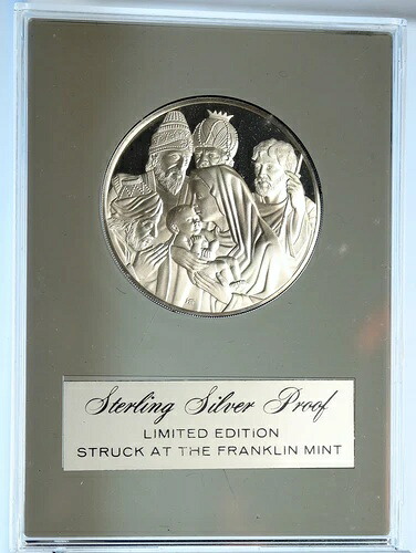 1972年 アメリカ フランクリンミント ホリデー マギの崇拝 プルーフ シルバーメダル i112723｜WORLD RESOURCE【KING店】