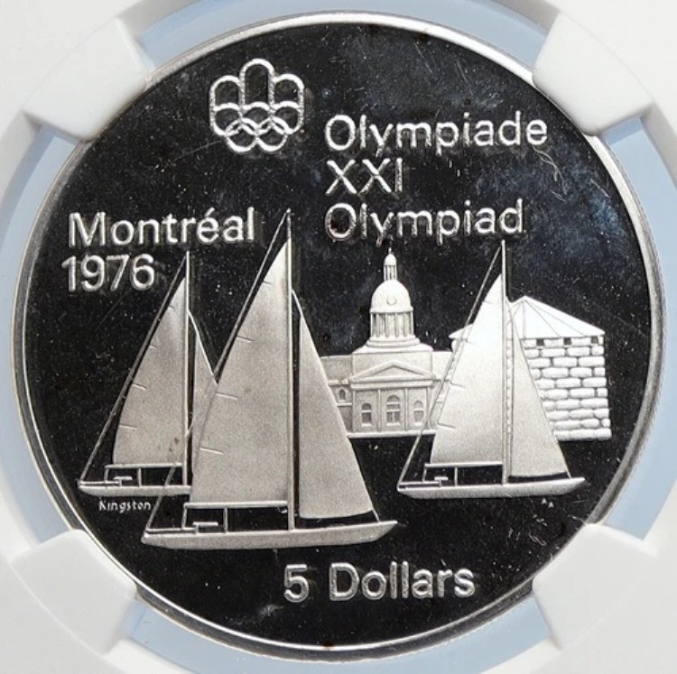 1973年 カナダ エリザベス2世 モントリオールオリンピック 帆船 PF シルバー5枚 NGC i105924|WORLD RESOURCE【KING店】