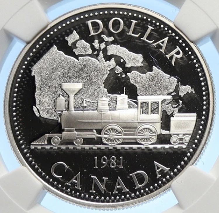 1981年 カナダ イギリス エリザベス2世 鉄道列車 プルーフ 銀貨 NGC i106331|WORLD RESOURCE【KING店】