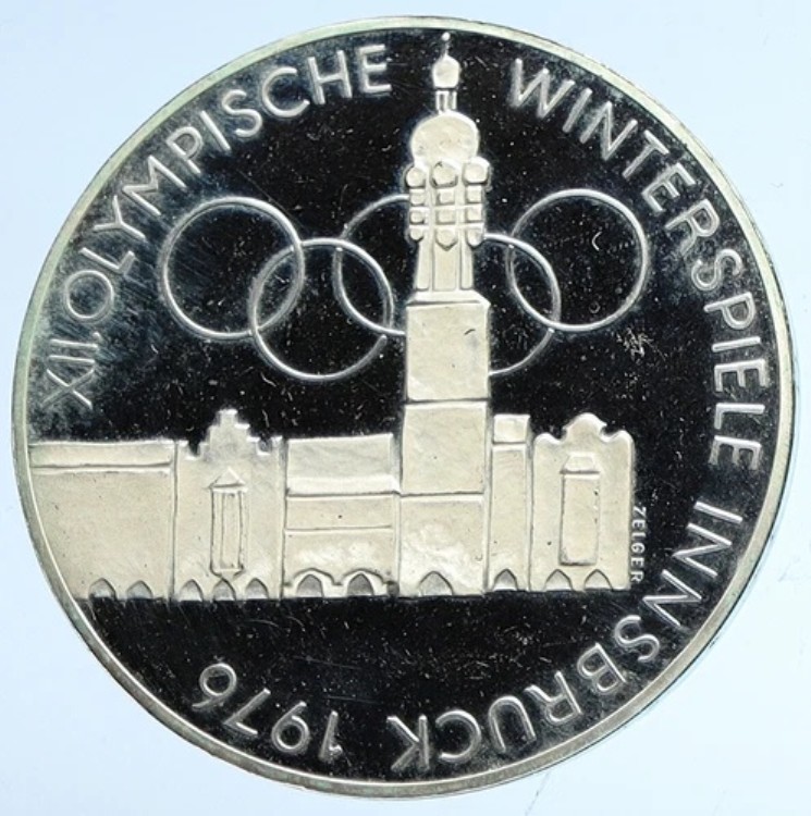 1976年インスブルック冬季オリンピック オーストリア プルーフ銀貨 100シリング i113204｜WORLD RESOURCE【KING店】