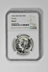 1965年 SMS DDO 50セント ケネディ ハーフダラー VP-001 NGC MS 67 新品ホルダー|WORLD RESOURCE【KING店】