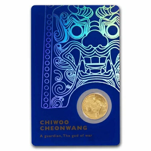 2023年 韓国 1/10オンス 金貨 1枚 粘土製 チウ・チョンワン BU (ブルー)