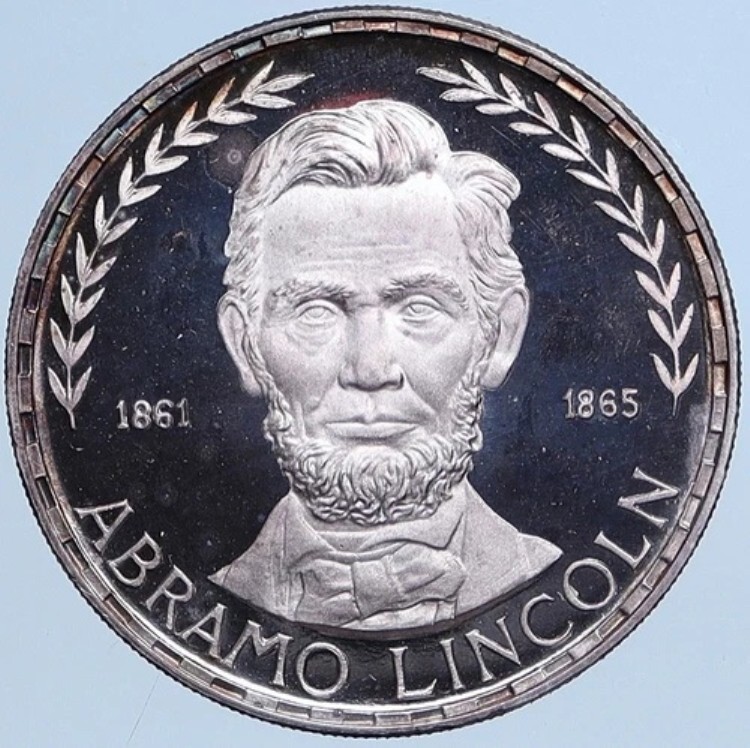 1970年 赤道ギニア アメリカ合衆国 エイブラハム・リンカーン プルーフ シルバー 75ペサタコイン i113512｜WORLD RESOURCE【KING店】 206,800円