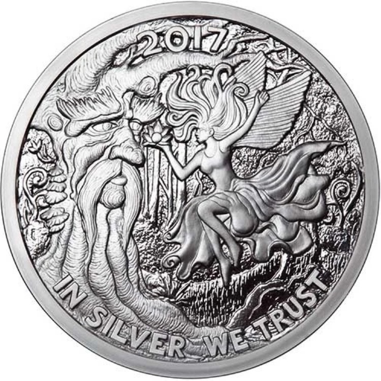 2017年 5オンス アリエル ザ ツリーフェアリー プルーフ Reddit Silverbugs シルバー ラウンド .999 777｜WORLD RESOURCE【KING店】