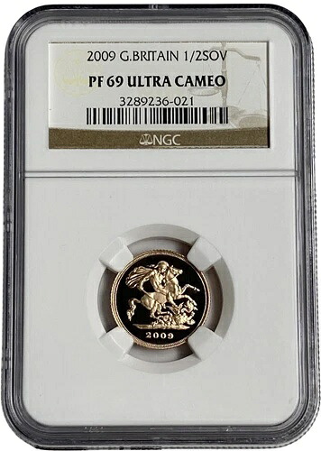 2009年 イギリス ゴールド ハーフ 1/2 ソブリン プルーフ NGC PF 69 UC