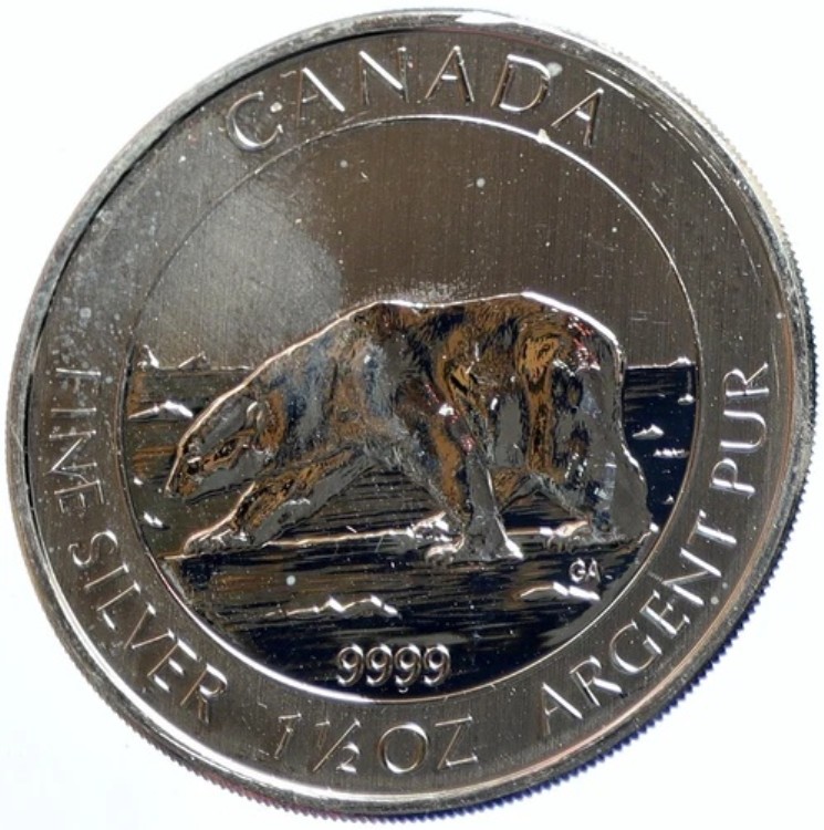 2013年 カナダ 英国 エリザベス2世 ポーラーベア ノルディック プルーフ シルバー 8ドル コイン i103928|WORLD RESOURCE【KING店】