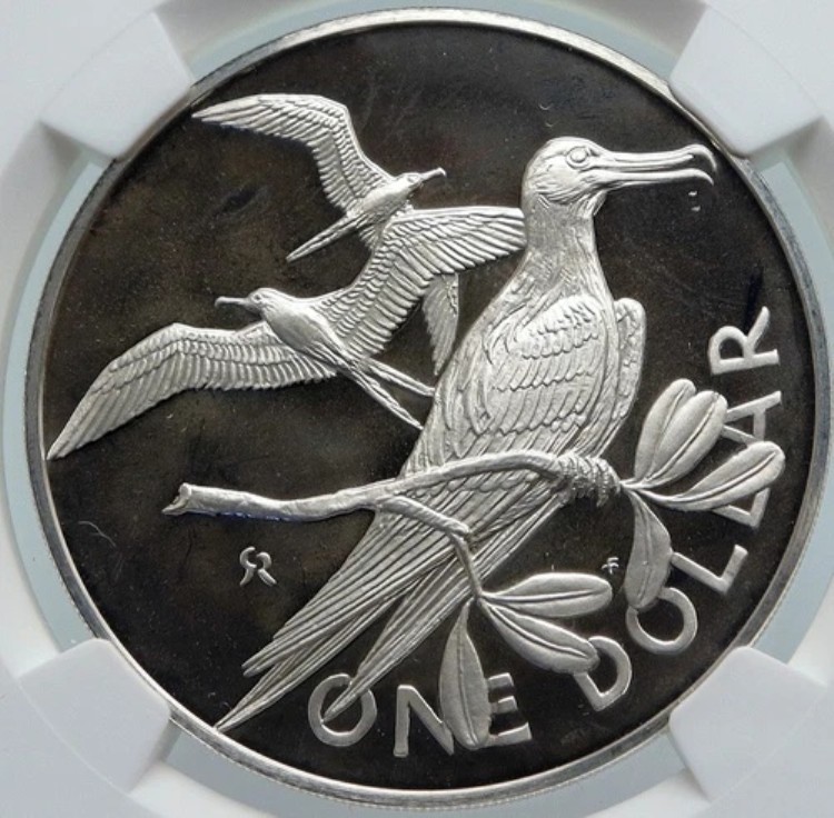 1979年 イギリス領ヴァージン諸島 エリザベス2世 BIRD プルーフ銀貨 NGC i85982|WORLD RESOURCE【KING店】