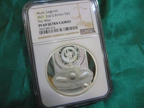 2021年 ザ・フー 5ポンド2オンス銀貨 NGC PF69 ウルトラカメオ