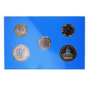 [#345634] コイン フランス コフレフォロン 1fr. ? 100 時間、1989、MDP、FDC、750/3000｜WORLD RESOURCE【KING店】